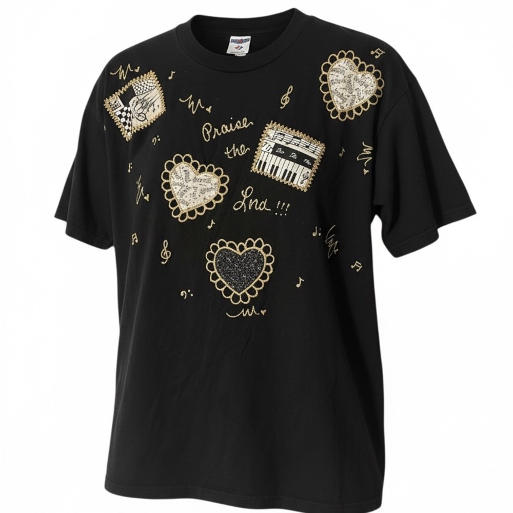 Jerzees Black and Gold Kids Graphic T-Shirt
B2